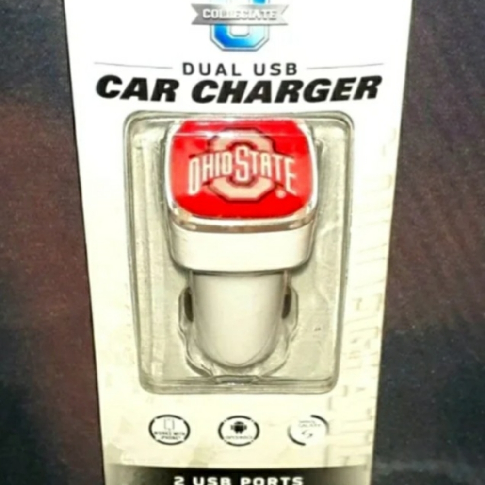 New Ohio State Buckeyes Dual USB Car Phone Charger